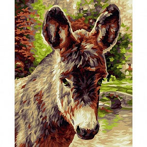 Набор для раскрашивания по номерам - Ослик, 24 х 30 см. (Schipper, 9240743)